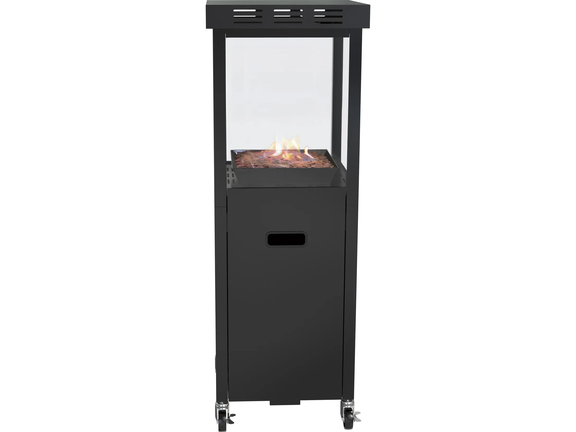 Gaskamin Ridera 6,5 kW – Panoramaglas & Lava-Dekosteine