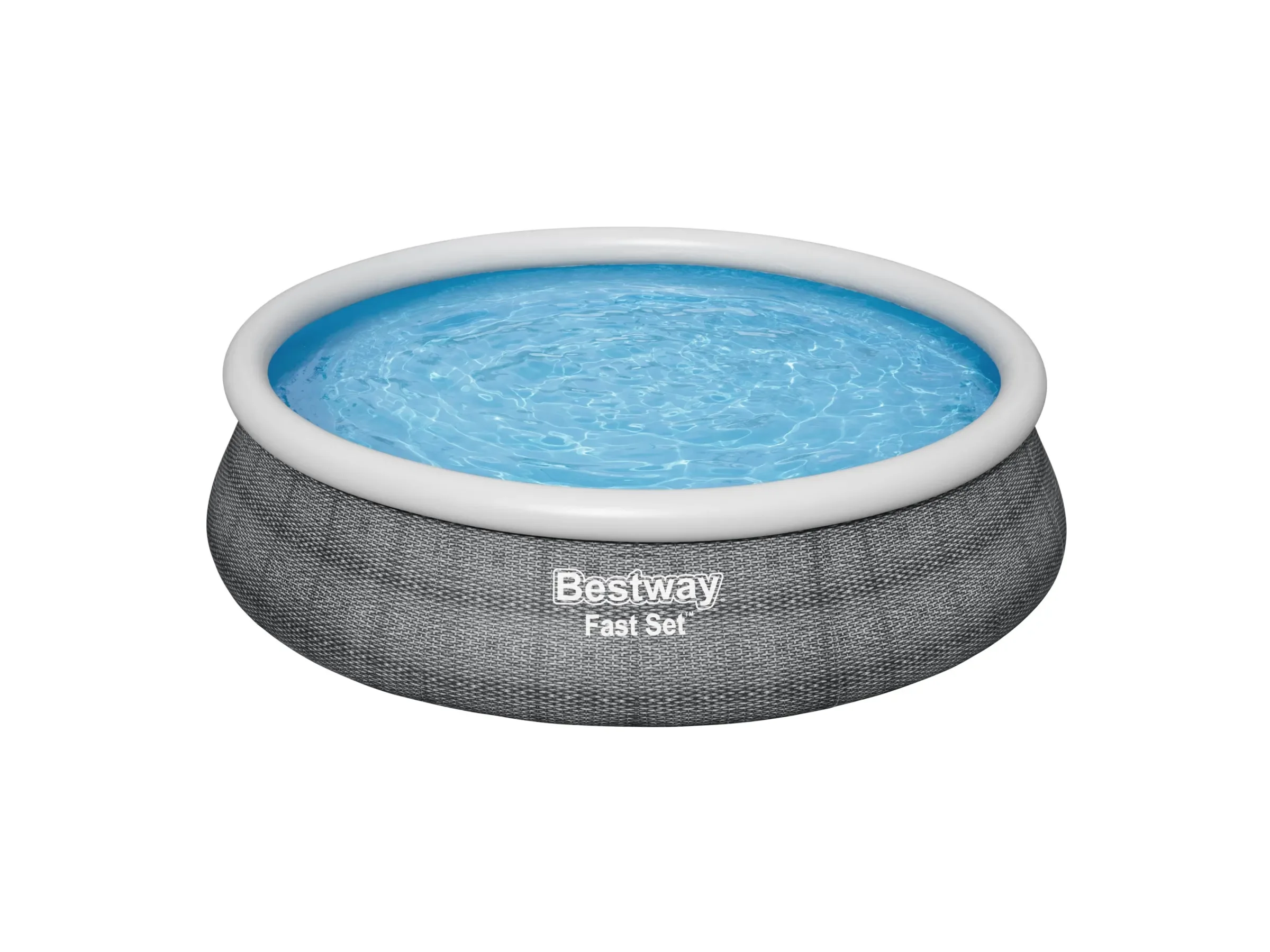 Bestway Fast Set Aufstellpool-Set – Ø 457 × 107 cm, Schiefergrau